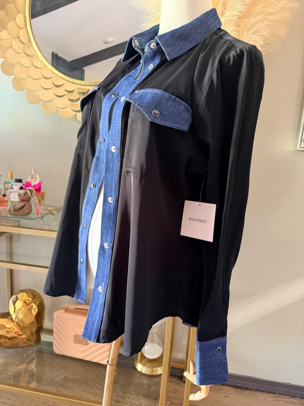 Ellen Tracy Black Women's Top with Original Tag